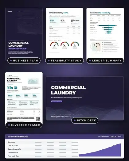 Plans, Commercial laundry: finished specimen shown whole