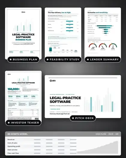 Plans, Legal-practice software: finished specimen shown whole
