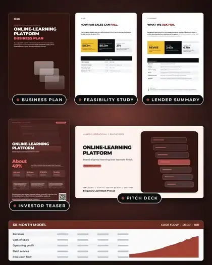 Plans, Online-learning platform: finished specimen shown whole
