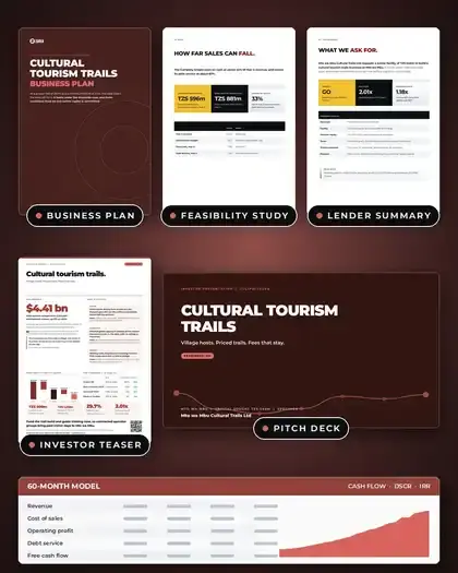 Plans, Cultural tourism trails: finished specimen shown whole