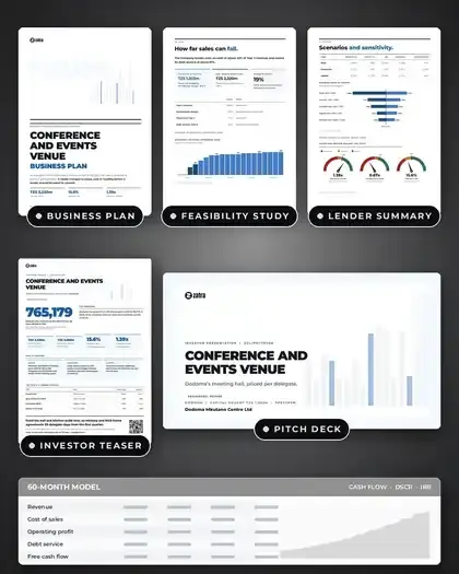 Plans, Conference and events venue: finished specimen shown whole