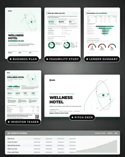 Plans, Wellness hotel: finished specimen shown whole