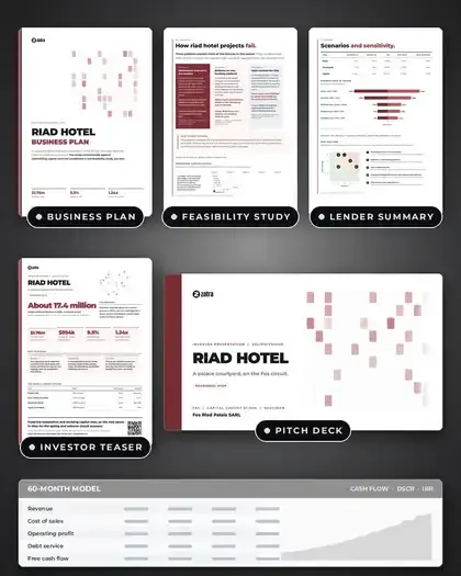 Plans, Riad hotel: finished specimen shown whole