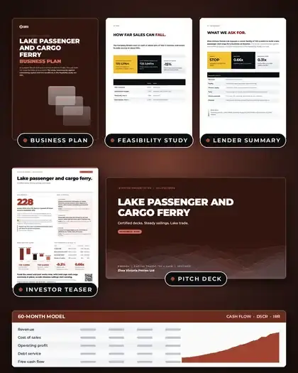 Plans, Lake passenger and cargo ferry: finished specimen shown whole