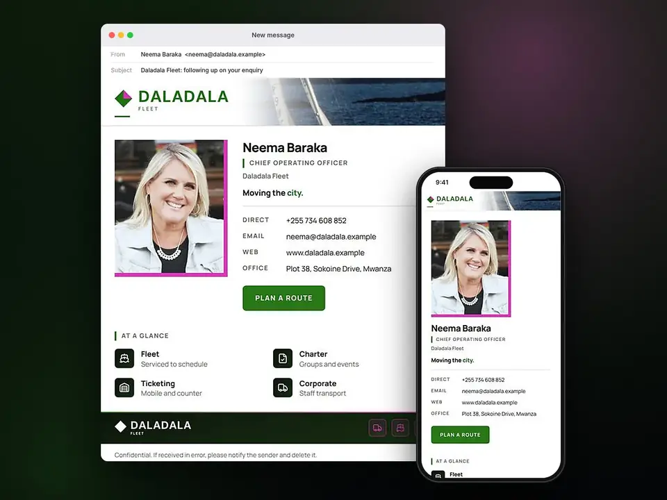Signatures: Daladala Fleet