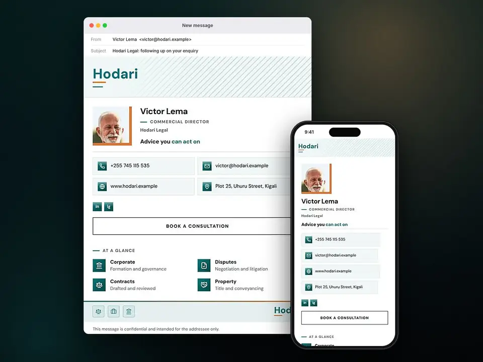 Signatures: Hodari Legal